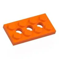 Technic Plate 2 x 4 [3 Holes] / Orange