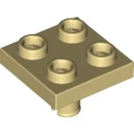 Plate Special 2 x 2 with Pin on Bottom / Tan