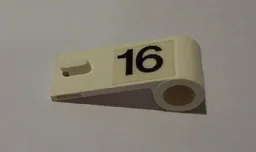 Door 1 x 3 x 1 Right with Number 16 Pattern (Sticker) - Set 6634
