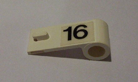 Lego Door 1 x 3 x 1 Right with Number 16 Pattern (Sticker) - Set 6634