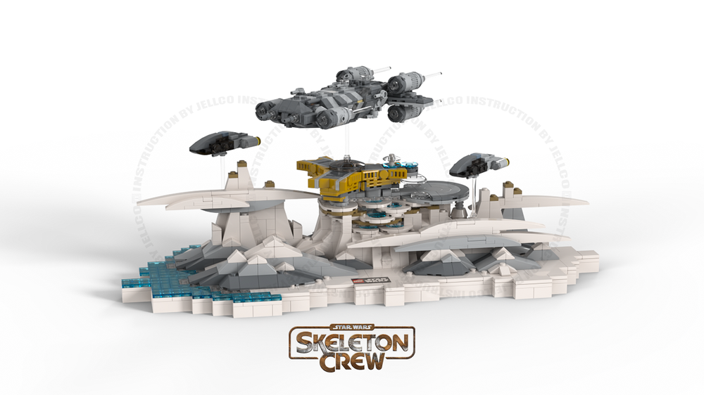 Lego Skeleton Crew Micro Diorama : Episode 5 Welcome to Lanupa