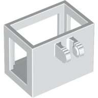 Lego Crane Basket 2 x 3 x 2 with Locking Hinge Fingers / White