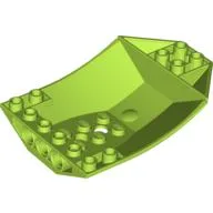 Brick Wedged, Curved Inverted 8 x 6 x 2 Cockpit / Lime