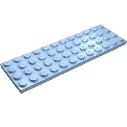 Lego Plate 4 x 12 / Bright Light Blue