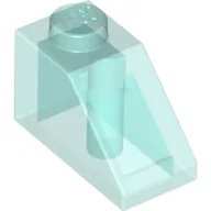 Brick Sloped 45° 2 x 1 with Bottom Pin / Trans-Light Blue