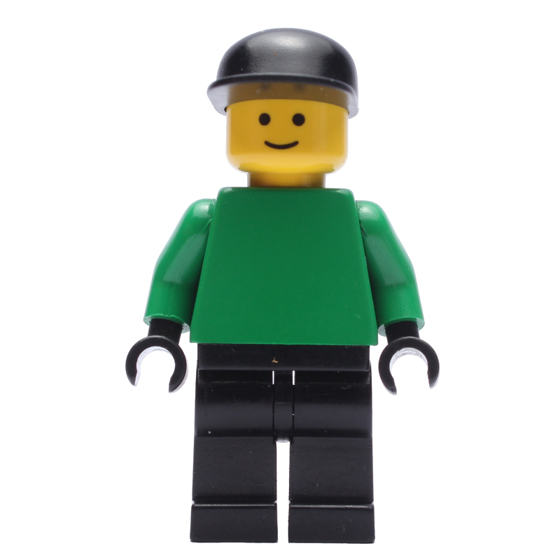 Lego Soccer Player Goalie Green Torso, Black Legs, Black Cap