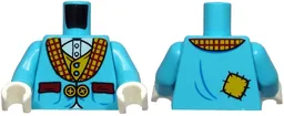 Torso Suit Jacket with 2 Yellow Buttons and Dark Red Pockets over Yellow Vest and White Shirt Pattern / Medium Azure Arms / White Hands