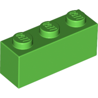Lego Brick 1 x 3 / Bright Green