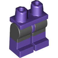 Lego Hips with Black Legs and Dark Purple Boots Pattern / Dark Purple