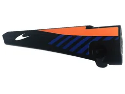 Technic, Panel Fairing # 5 Long Smooth, Side A with Blue Diagonal Stripes, Orange Panel and White McLaren Logo Pattern (Sticker) - Set 42141