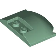 Brick Round 3 x 4 x 2/3 Triple Curved with 2 Sunk Studs / Sand Green