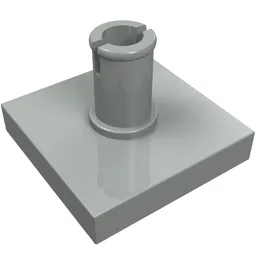 Tile Special 2 x 2 with Top Pin / Light Gray