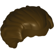 Lego Hair Swept Back with Widow's Peak Chin-Length and Bushy in Back / Dark Brown