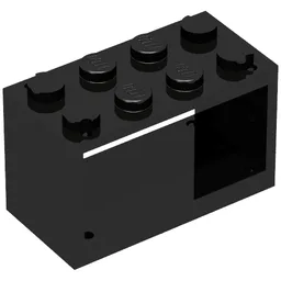 String Reel 2 x 4 x 2 Holder With Closed Studs / Black