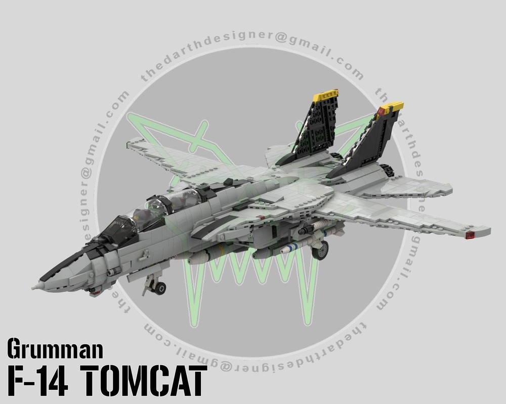 Lego Grumman F-14 Tomcat | 1:35 Minifig Scale (v2)