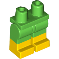 Lego Hips with Bright Green Legs and Yellow Boots Pattern / Bright Green