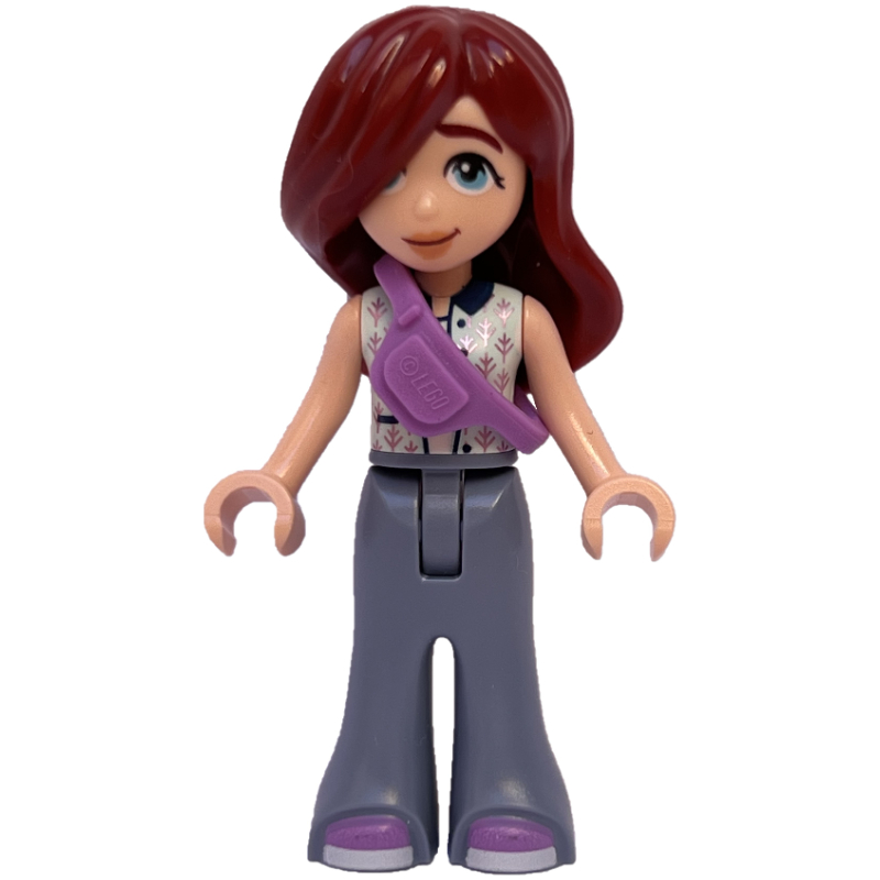 Lego Paisley - White Top, Sand Blue Legs, Medium Lavendar Fanny Pack