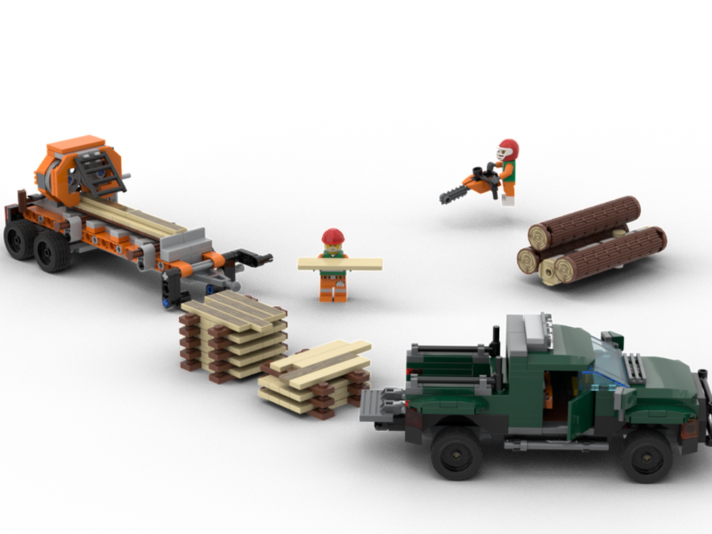 Lego Woodmizer sawmill - Mobile band saw