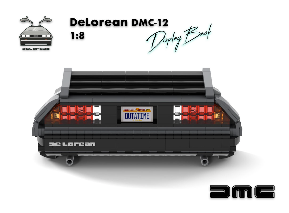 Lego DeLorean DMC-12 Display Back