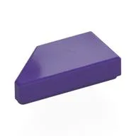 Tile 1 x 2 with Stud Notch Right / Dark Purple