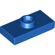 Plate Special 1 x 2 with 1 Stud with Groove and Inside Stud Holder (Jumper) / Blue
