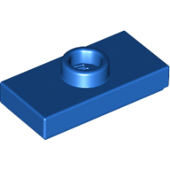 Lego Plate Special 1 x 2 with 1 Stud with Groove and Inside Stud Holder (Jumper) / Blue