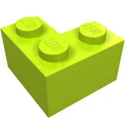 Brick 2 x 2 Corner / Lime