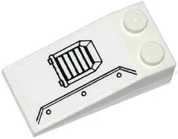 Slope 18 4 x 2 with Air Vent and Riveted Metal Plate Pattern Model Left Side (Sticker) - Set 75918