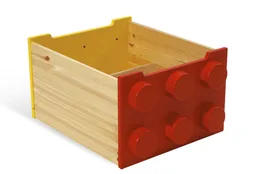 Rolling Storage Box (Red and Yellow)