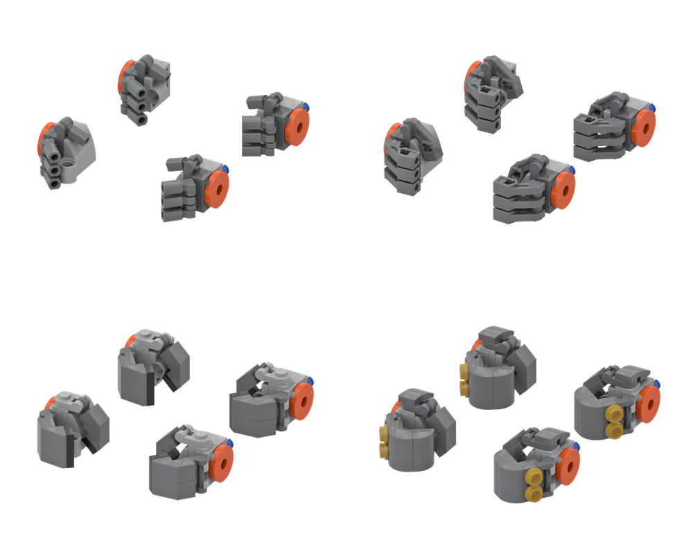 Lego Add-on Pack: Mech Hands - (For Space Construction Mech II MOC-190608)