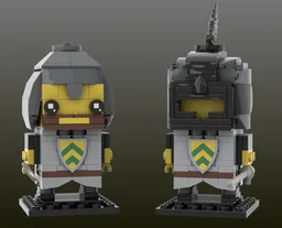 Black yellow castle knights brickheadz