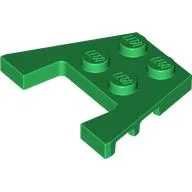 Wedge Plate 3 x 4 with Stud Notches / Green