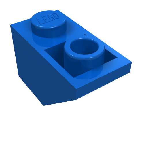 Lego Brick Sloped Inverted 45° 2 x 1 [Old Type with Small Stud Hole]