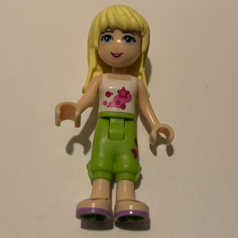 Lego Stephanie - White Top, Lime Trousers