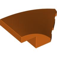 Lego Brick Wedged, Curved 4 x 2 with Stud Notch Right / Reddish Orange