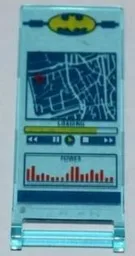 Flag 7 x 3 with Bar Handle with Batman Logo, Street Map, 'LOADING' and 'POWER' Pattern (Sticker) - Set 6860
