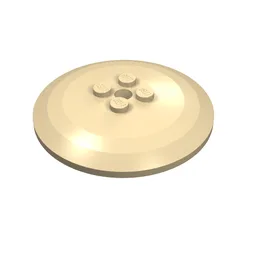 Dish 6 x 6 Inverted (Radar) with Solid Studs / Tan