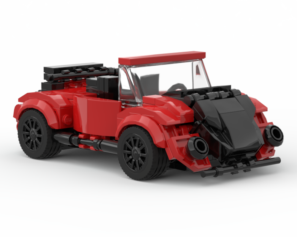 Lego 8-Wide VW Beetle (Convertible Version)