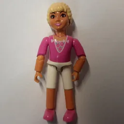 Belville Figure Articulated Elbows, Child, Female, Light Yellow Hair, Dark Pink Shirt, V Neck with Roses Print / [No Color/Any Color]