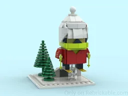 Brick-built Skier
