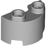 Brick Round, Half 1 x 2 / Light Bluish Gray