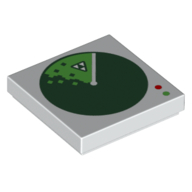 Lego Tile 2 x 2 with Large Round Radar Display print