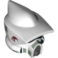 Lego Helmet ARF Trooper, Sand Green Markings Print / White