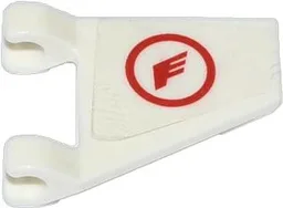 Flag 2 x 2 Trapezoid with Flat Edge with Red Wing in Circle Galaxy Squad Logo Pattern (Sticker) - Set 70702