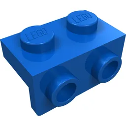 Bracket 1 x 2 - 1 x 2 / Blue