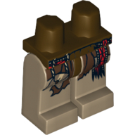 Lego Hips and Dark Tan Legs with Pouch and Sash Print (Tonto) / Dark Brown