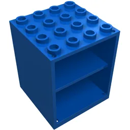 Homemaker Cupboard 4 x 4 x 4 with Door Holder Holes / Blue