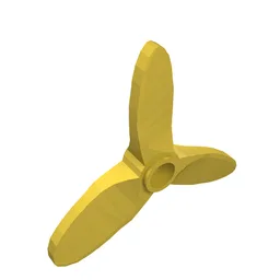 Propeller 3 Blade 5.5 Diameter with Hole for Technic Pin / Yellow