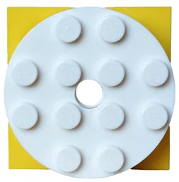 Turntable 4 x 4 x 1 1/3 with Yellow Square Base, Locking (87081 / 61485)