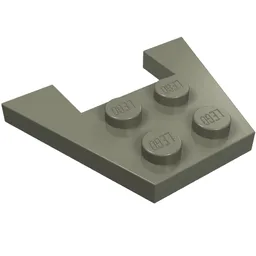 Wedge Plate 3 x 4 without Stud Notches / Dark Gray